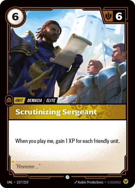 Image for Scrutinizing Sergeant [157/219] - Riftbound: League of Legends Trading Card Game