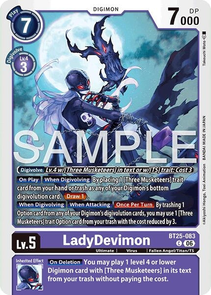 Image for LadyDevimon [BT25-083 C] - Digimon Card Game