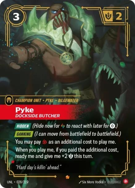Image for Pyke - Dockside Butcher [028/219] - Riftbound: League of Legends Trading Card Game