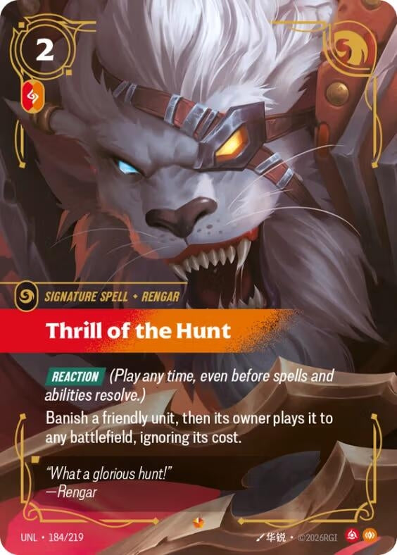 Image for Thrill of the Hunt [184/219] - Riftbound: League of Legends Trading Card Game