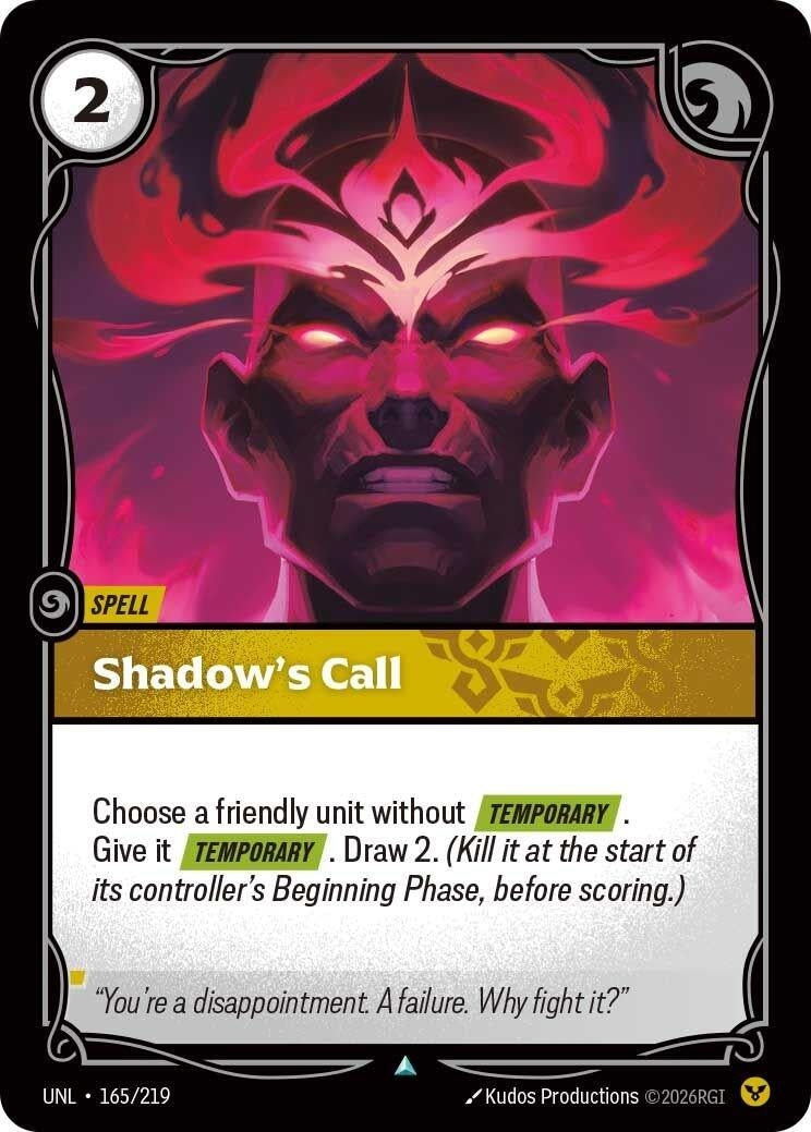 Image for Shadow's Call [165/219] - Riftbound: League of Legends Trading Card Game