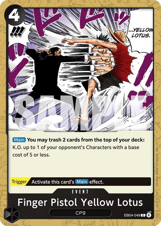Image for Finger Pistol Yellow Lotus [EB04-049] - One Piece Card Game