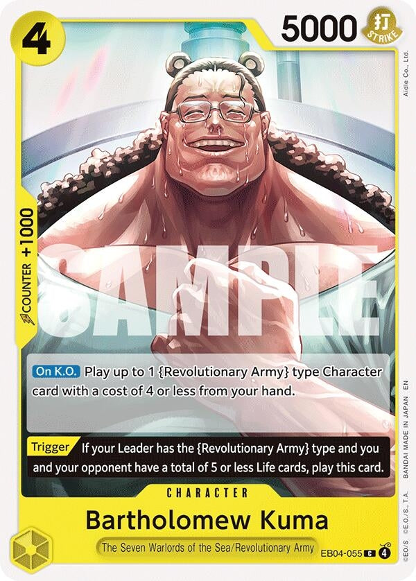 Image for Bartholomew Kuma (EB04-055) [EB04-055] - One Piece Card Game