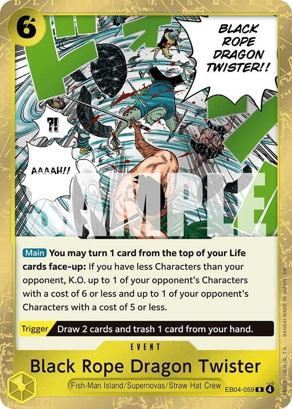 Image for Black Rope Dragon Twister [EB04-059] - One Piece Card Game