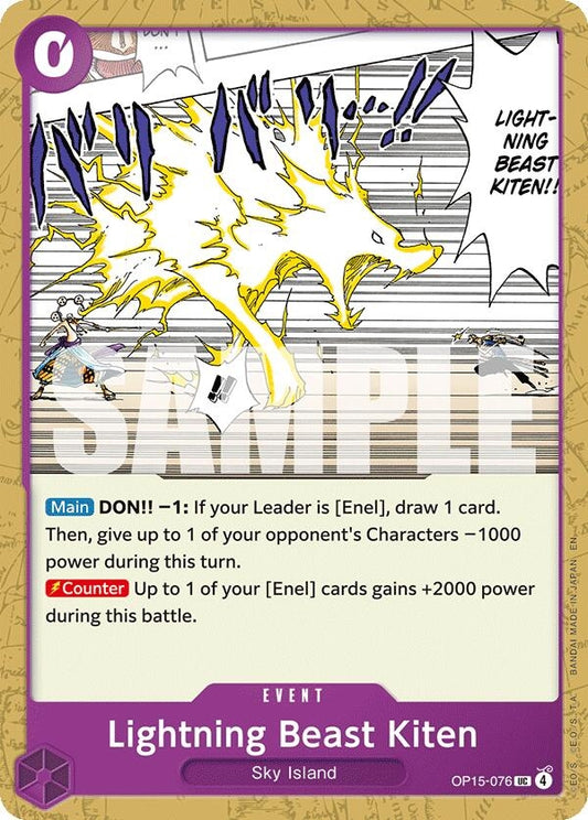 Image for Lightning Beast Kiten [OP15-076] - One Piece Card Game