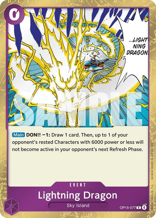 Image for Lightning Dragon [OP15-077] - One Piece Card Game