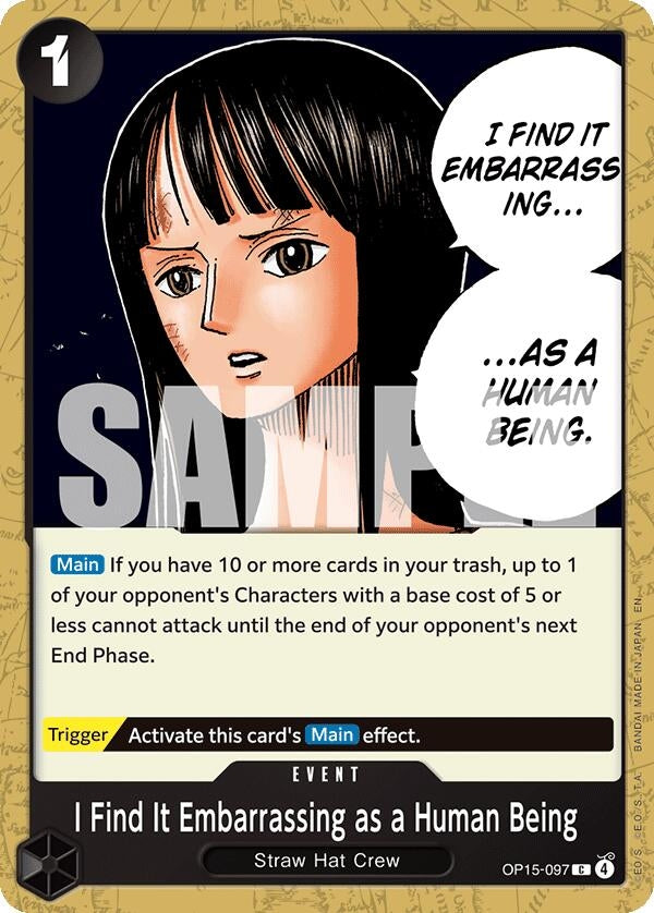 Image for I Find It Embarrassing as a Human Being [OP15-097] - One Piece Card Game