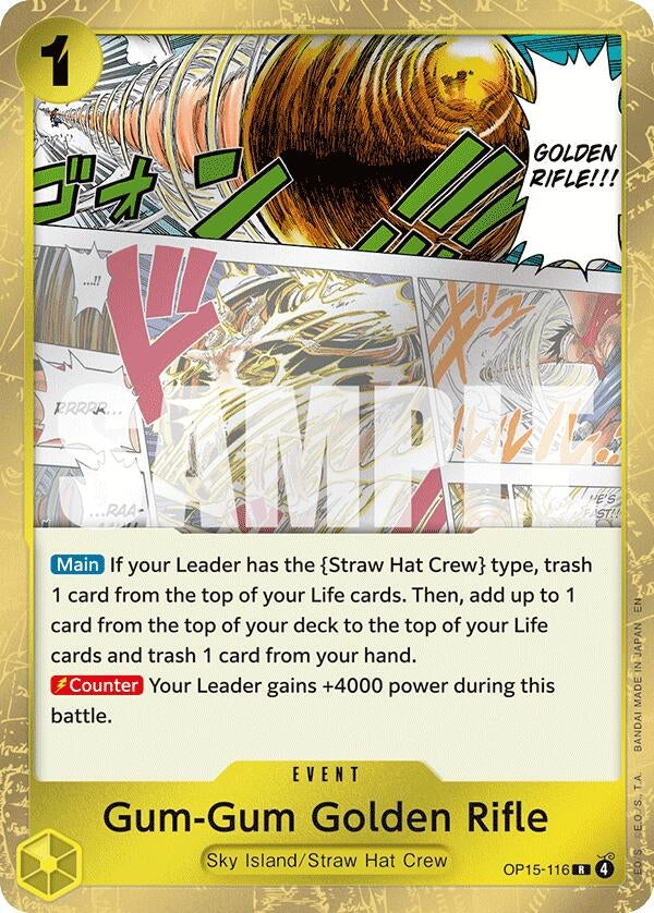 Image for Gum-Gum Golden Rifle [OP15-116] - One Piece Card Game