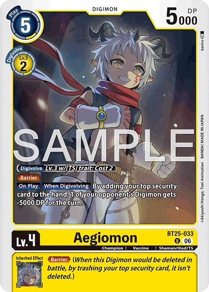 Image for Aegiomon [BT25-033 U] - Digimon Card Game