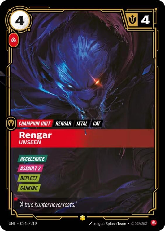 Image for Rengar - Unseen (Alternate Art) [024a/219] - Riftbound: League of Legends Trading Card Game