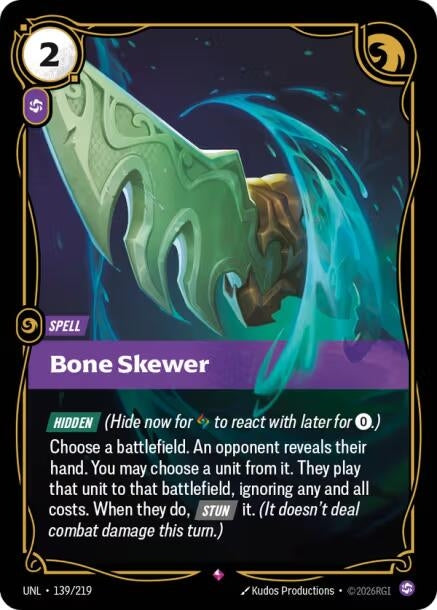 Image for Bone Skewer [139/219] - Riftbound: League of Legends Trading Card Game