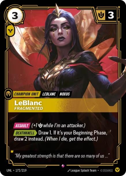 Image for LeBlanc - Fragmented [172/219] - Riftbound: League of Legends Trading Card Game
