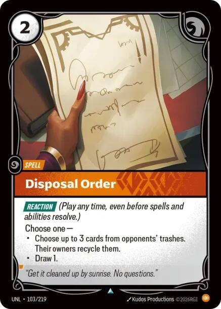 Image for Disposal Order [103/219] - Riftbound: League of Legends Trading Card Game