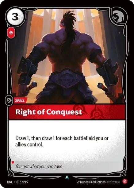 Image for Right of Conquest [015/219] - Riftbound: League of Legends Trading Card Game
