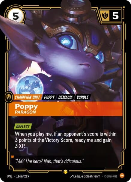Image for Poppy - Paragon (Alternate Art) [116a/219] - Riftbound: League of Legends Trading Card Game