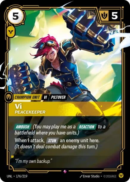 Image for Vi - Peacekeeper [176/219] - Riftbound: League of Legends Trading Card Game