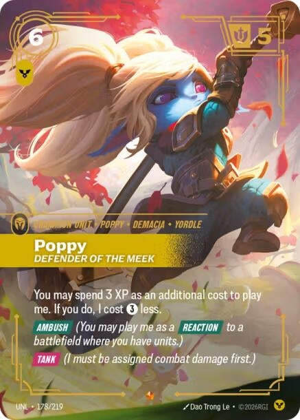 Image for Poppy - Defender of the Meek [178/219] - Riftbound: League of Legends Trading Card Game