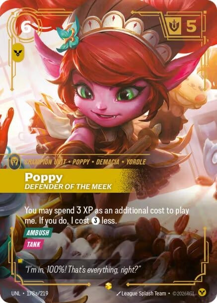 Image for Poppy - Defender of the Meek (Alternate Art) [178a/219] - Riftbound: League of Legends Trading Card Game