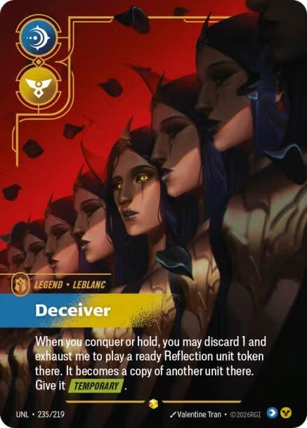 Image for LeBlanc - Deceiver (Overnumbered) [235/219] - Riftbound: League of Legends Trading Card Game