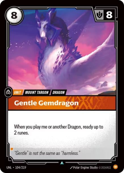 Image for Gentle Gemdragon [104/219] - Riftbound: League of Legends Trading Card Game