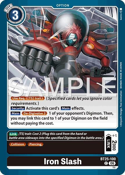 Image for Iron Slash [BT25-100 C] - Digimon Card Game