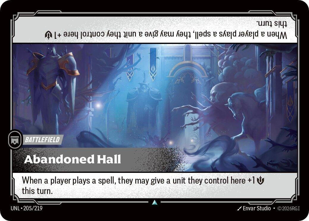 Image for Abandoned Hall [205/219] - Riftbound: League of Legends Trading Card Game