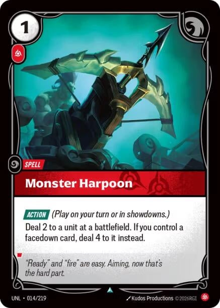 Image for Monster Harpoon [014/219] - Riftbound: League of Legends Trading Card Game