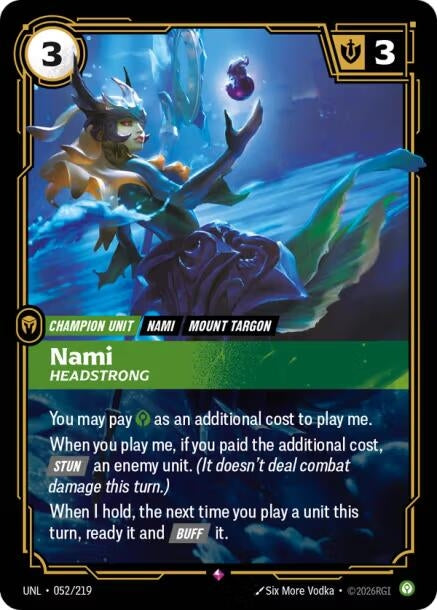 Image for Nami - Headstrong [052/219] - Riftbound: League of Legends Trading Card Game