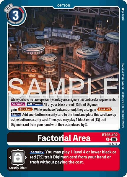 Image for Factorial Area [BT25-102 U] - Digimon Card Game