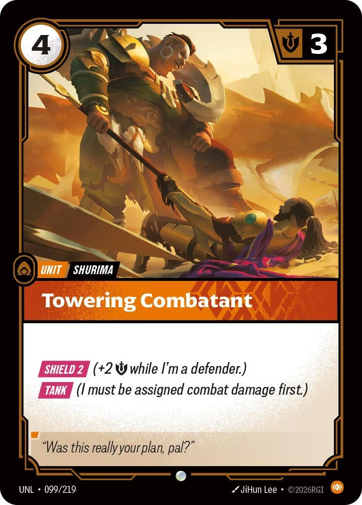 Image for Towering Combatant [099/219] - Riftbound: League of Legends Trading Card Game