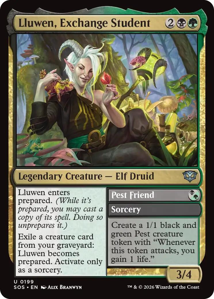 Image for Lluwen, Exchange Student [199] - Magic: The Gathering