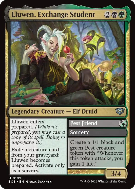 Image for Lluwen, Exchange Student [199] - Magic: The Gathering