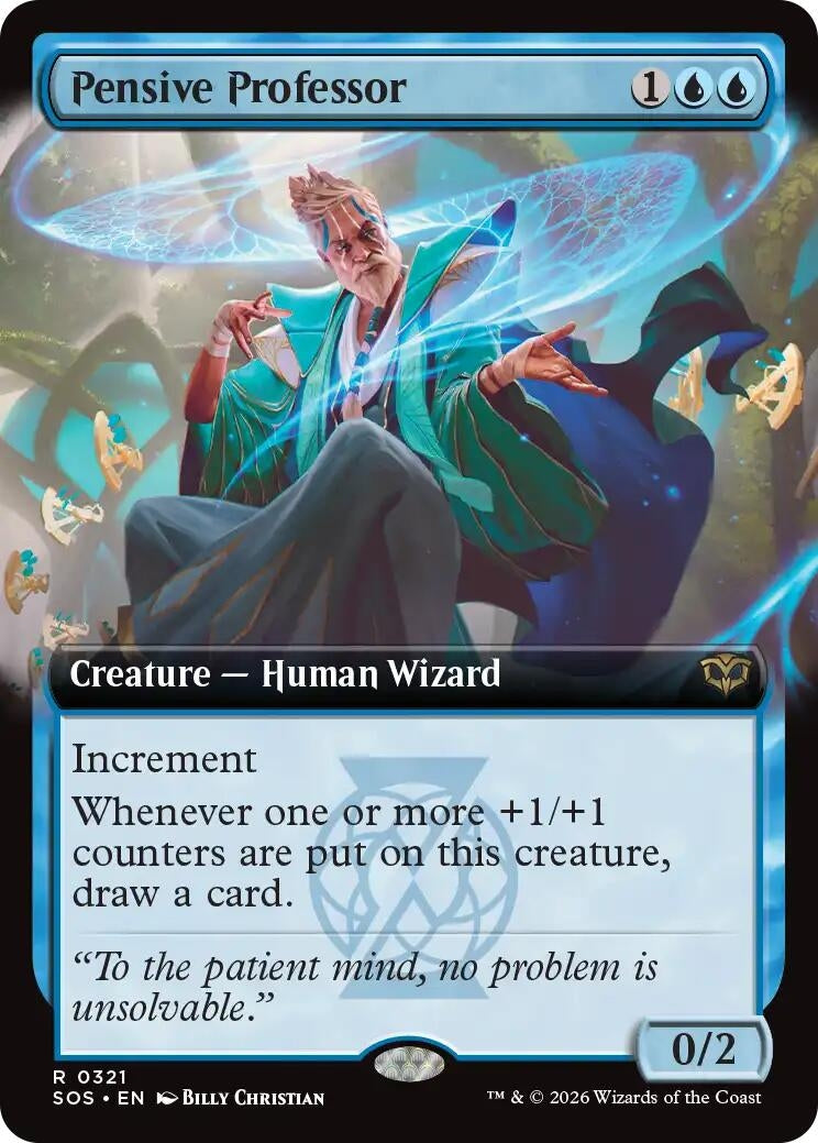 Image for Pensive Professor (Extended Art) [321] - Magic: The Gathering