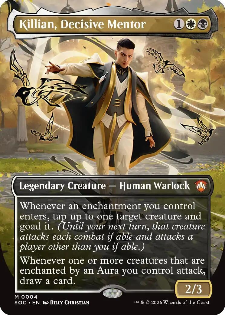 Image for Killian, Decisive Mentor (Borderless) [4] - Magic: The Gathering