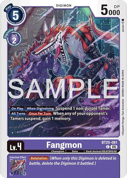 Image for Fangmon [BT25-081 C] - Digimon Card Game