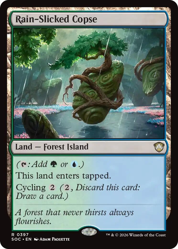 Image for Rain-Slicked Copse [397] - Magic: The Gathering