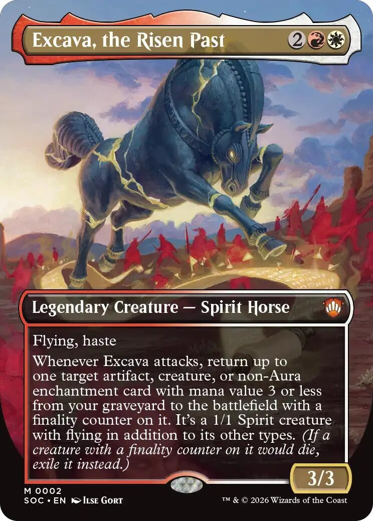 Image for Excava, the Risen Past (Borderless) [2] - Magic: The Gathering
