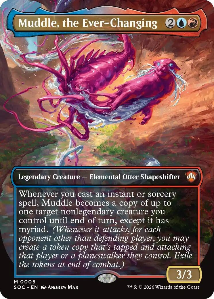 Image for Muddle, the Ever-Changing (Borderless) [5] - Magic: The Gathering