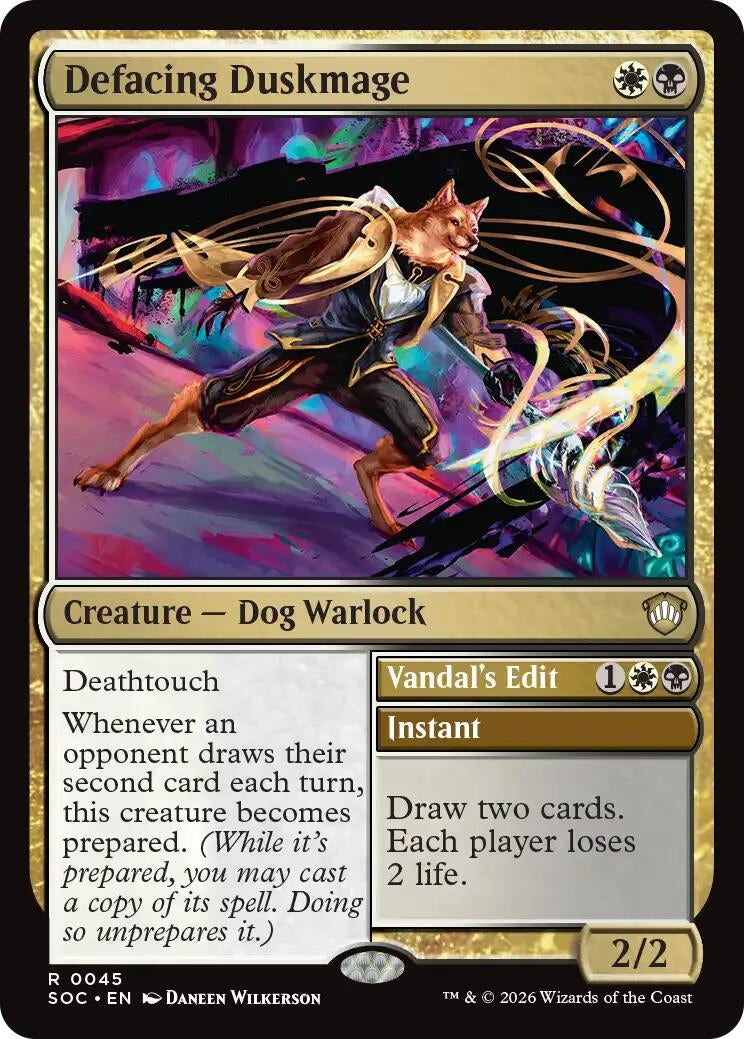 Image for Defacing Duskmage [45] - Magic: The Gathering