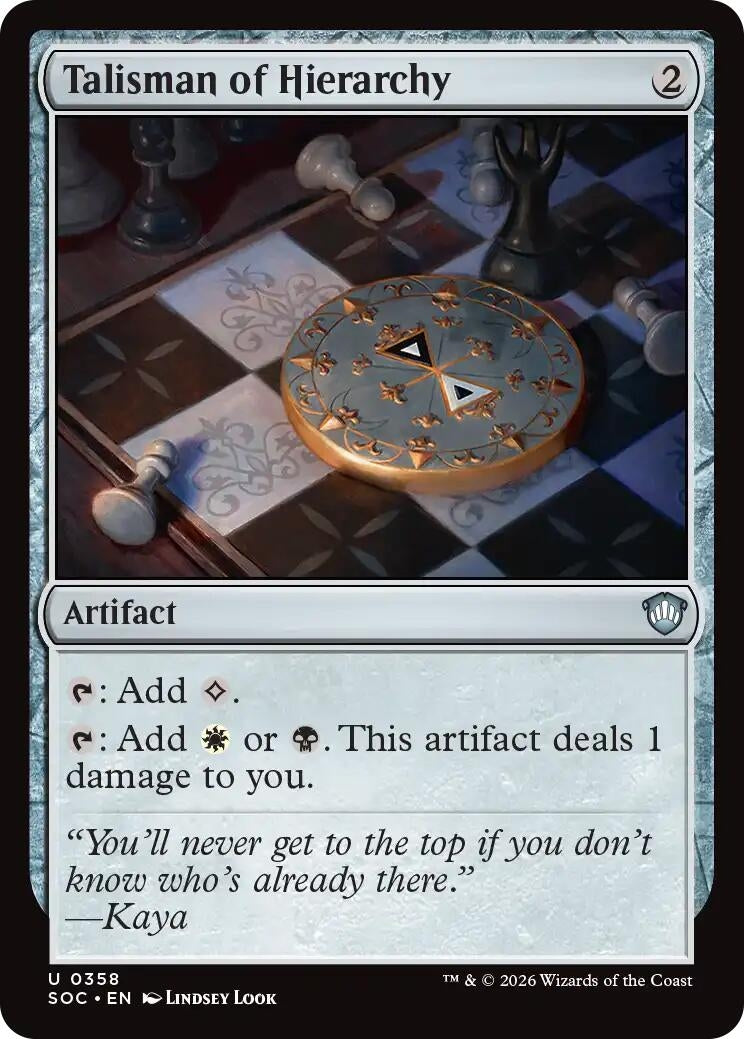 Image for Talisman of Hierarchy [358] - Magic: The Gathering
