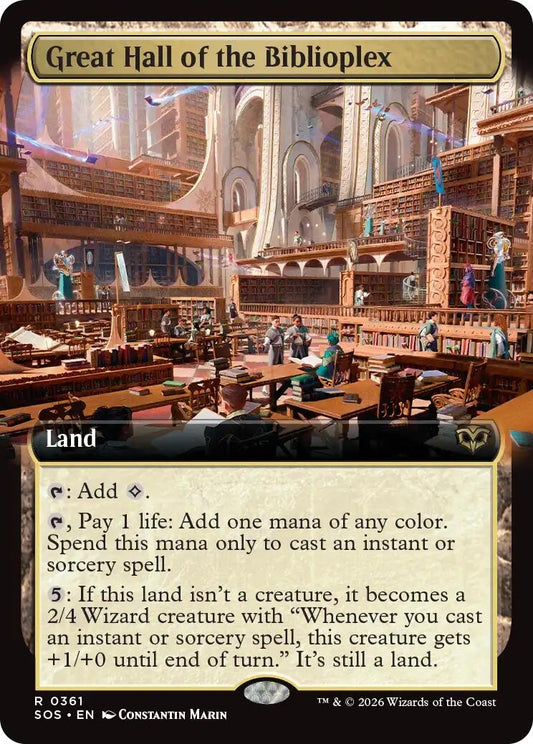 Image for Great Hall of the Biblioplex (Extended Art) [361] - Magic: The Gathering