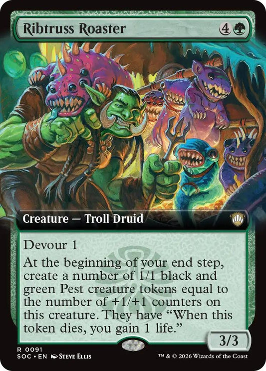 Image for Ribtruss Roaster (Extended Art) [91] - Magic: The Gathering