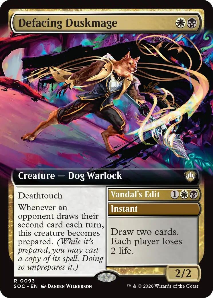 Image for Defacing Duskmage (Extended Art) [93] - Magic: The Gathering