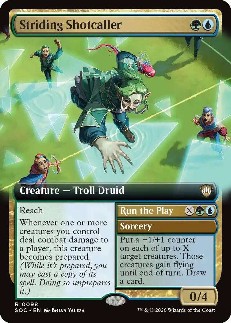 Image for Striding Shotcaller (Extended Art) [98] - Magic: The Gathering