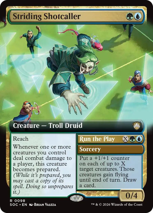 Image for Striding Shotcaller (Extended Art) [98] - Magic: The Gathering