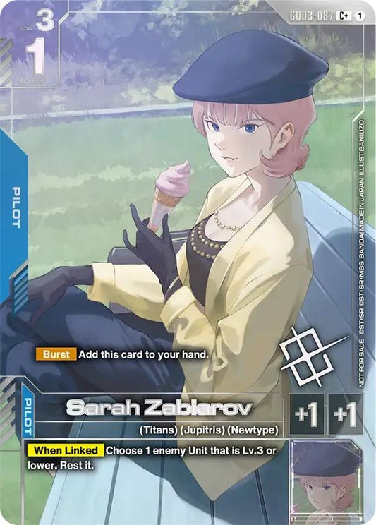 Image for Sarah Zabiarov (Store Tournament Winner Pack 04) [GD03-087] - Gundam Card Game