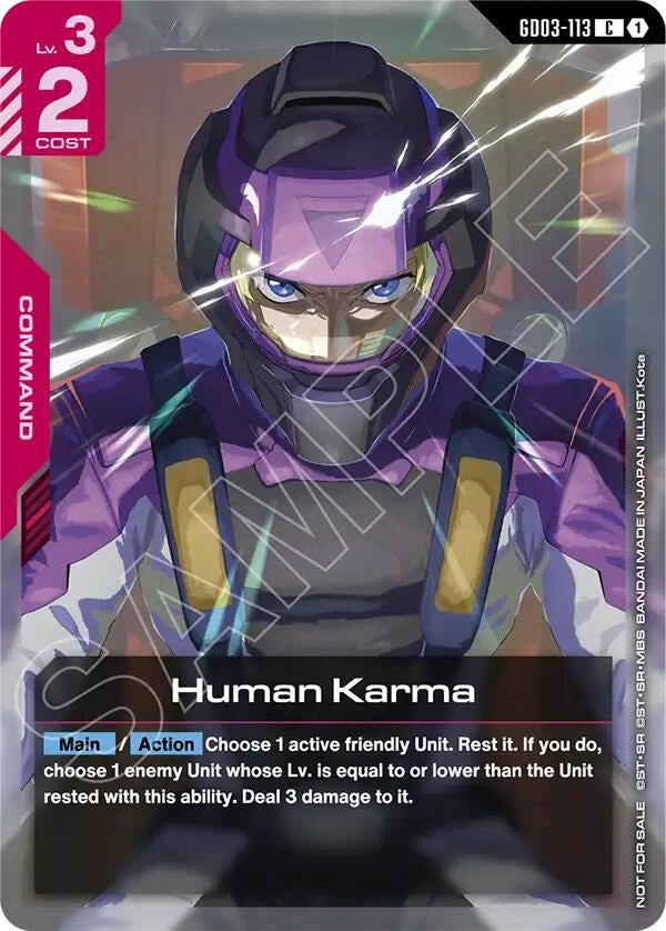 Image for Human Karma (Store Tournament Participant Pack 04) [GD03-113] - Gundam Card Game