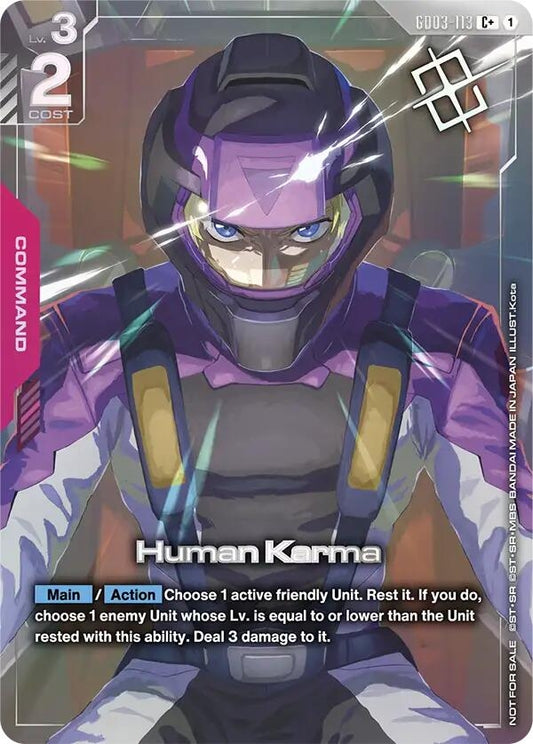 Image for Human Karma (Store Tournament Winner Pack 04) [GD03-113] - Gundam Card Game