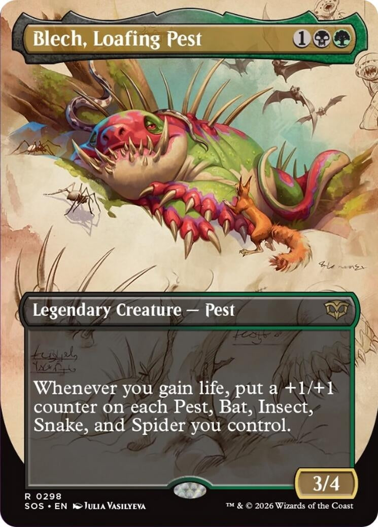 Image for Blech, Loafing Pest (Borderless) [298] - Magic: The Gathering