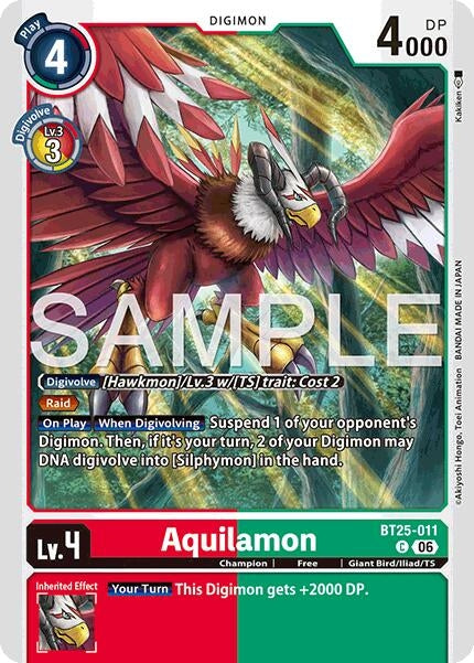 Image for Aquilamon [BT25-011 C] - Digimon Card Game